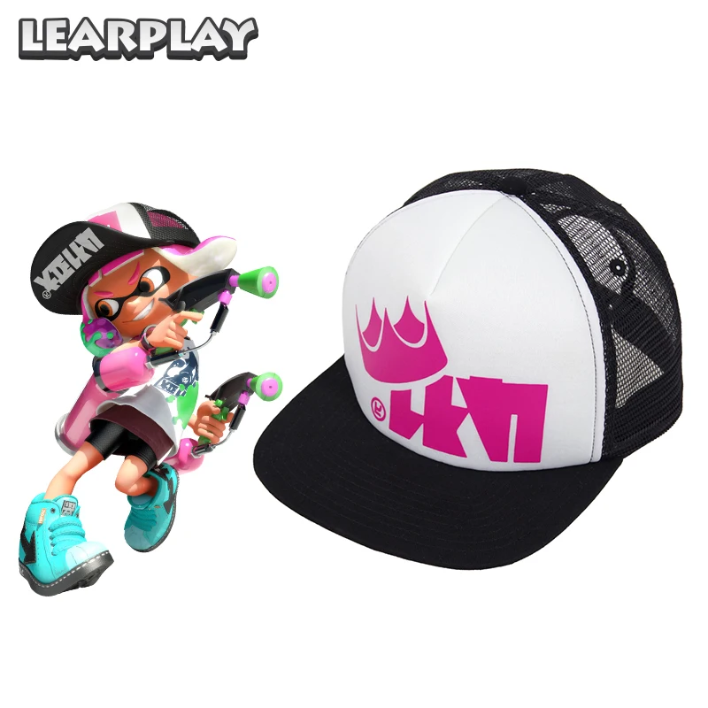 Learplay Splatoon King флип регулируемые кепки с сеткой бейсбольная кепка Дальнобойщик шляпа Рождественский костюм аксессуары для взрослых детей