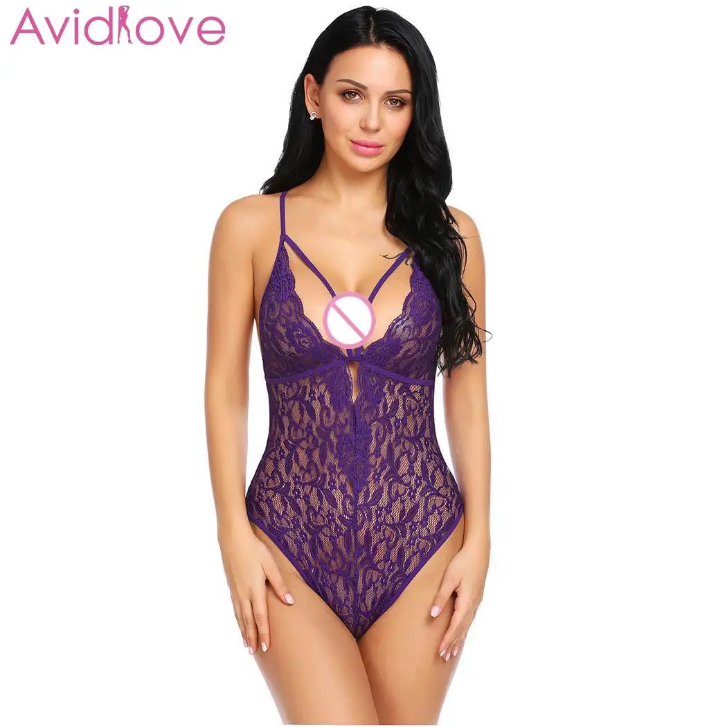 Avidlove женские обтягивающие боди нижнее белье сексуальный комплект кружевное