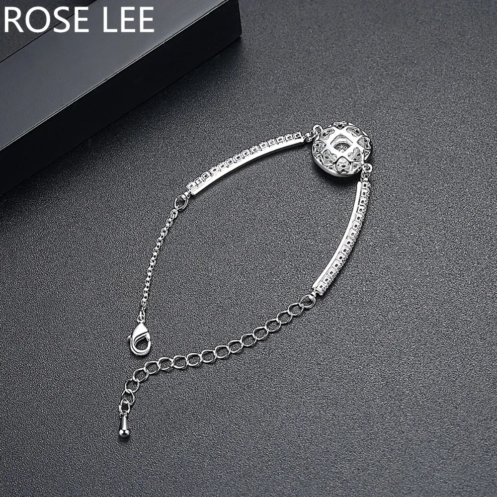 Femme Shining Charm кубический цирконий розовое золото цвет браслет цепочка браслеты для