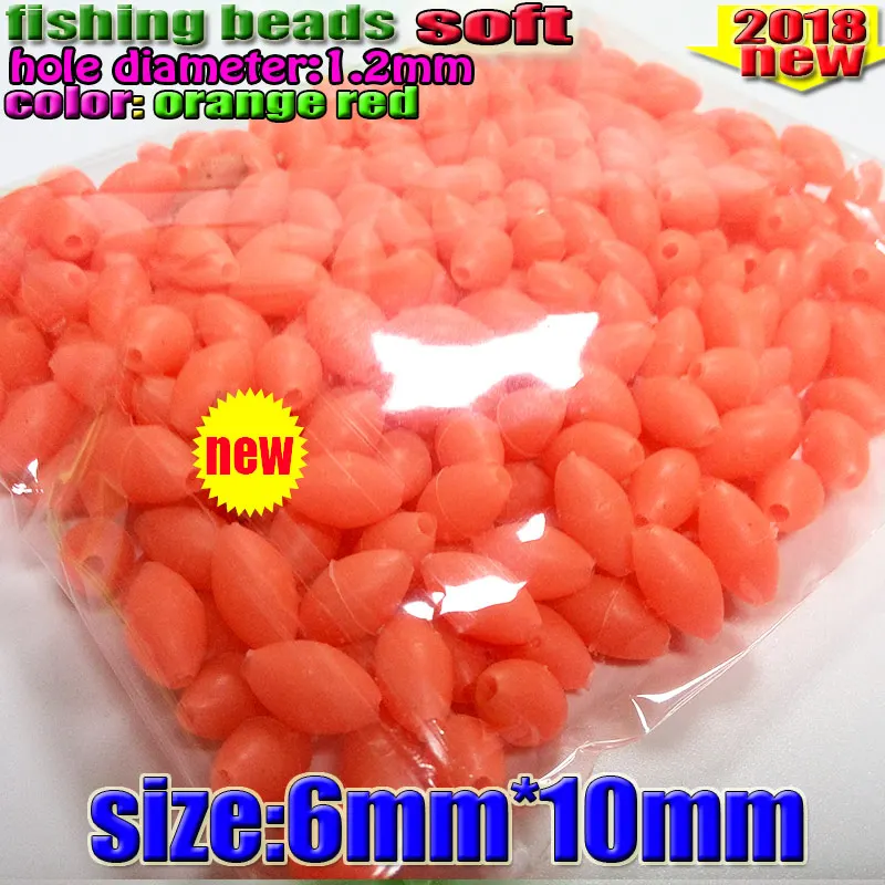 6mm-10mm 300pcs fihsing пластиковые светящиеся бусины для рыбалки светится в темноте 2*3 3*4-12*16 мм больше размер выбрать цвет оранжевый красный - Цвет: 6mm-10mm 300pcs