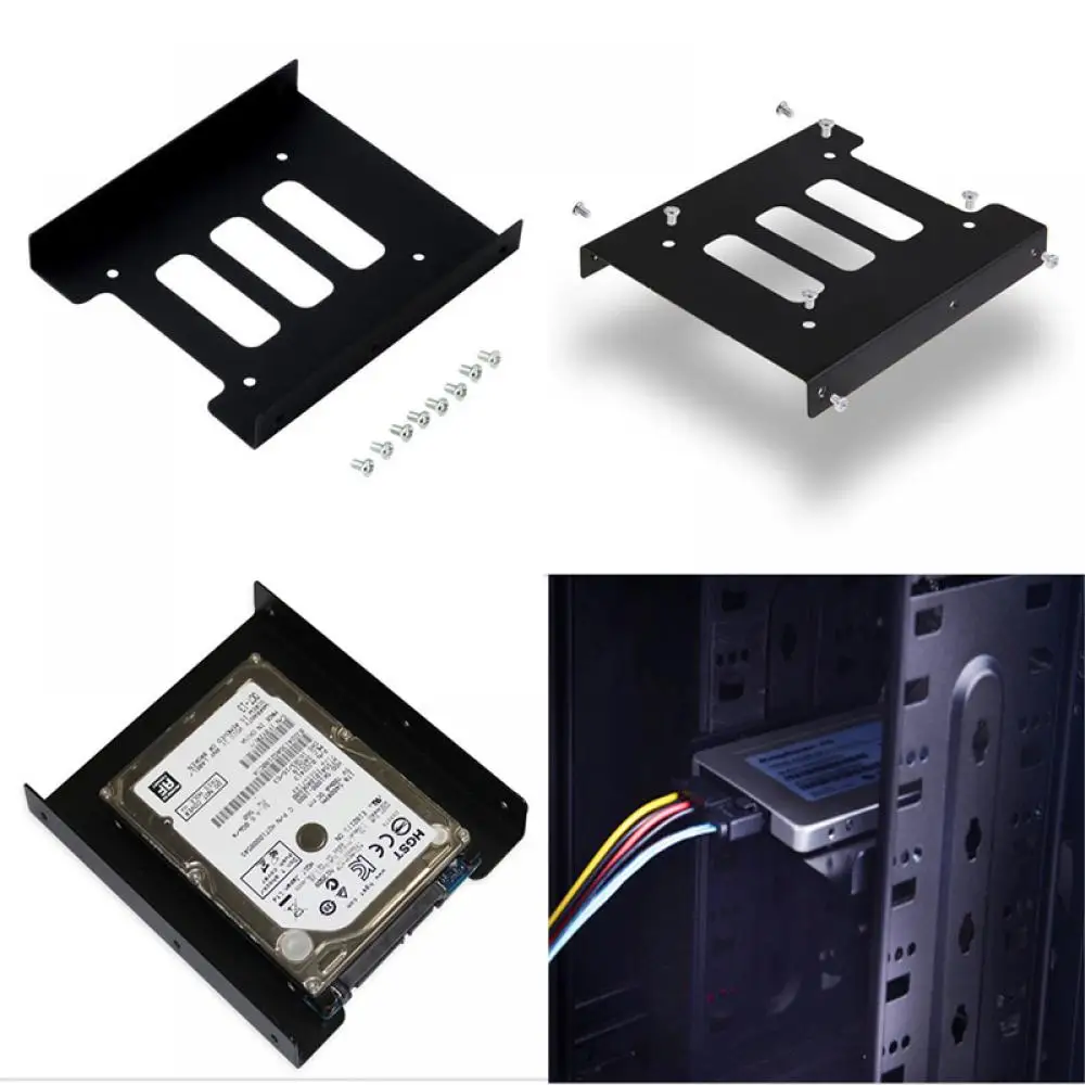 Горячая 2," до 3,5" SSD HDD адаптер Монтажный кронштейн держатель для жесткого диска металлический монтажный адаптер кронштейн для ПК