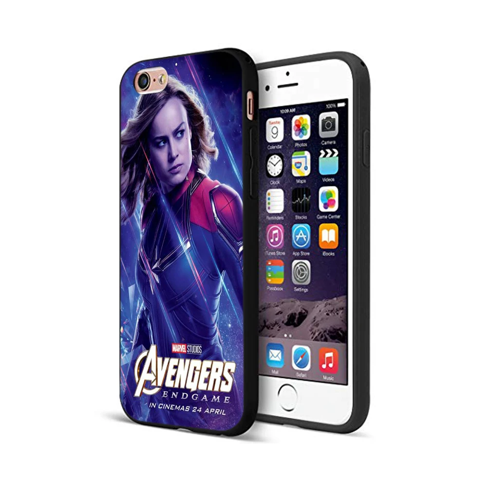Черный чехол ТПУ для iphone 5 5s se 6 6s 7 8 plus x 10 чехол силиконовый чехол для iphone XR XS MAX чехол Мстители эндшпиль Marvel Comics
