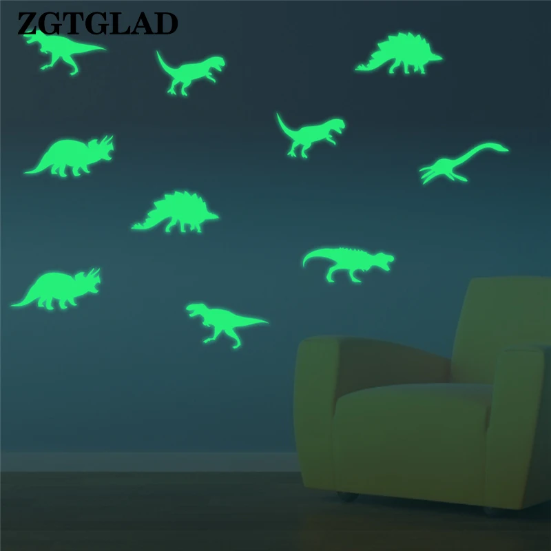 ZGTGLAD 9 шт. флуоресцентная настенная наклейка пластиковая искусственная звезда