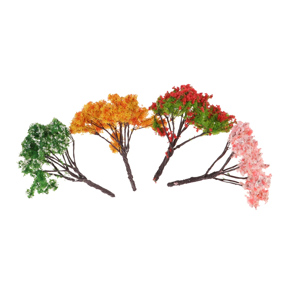 4 шт./лот миниатюрные цветы из смолы растения для украшения сада кукольный домик