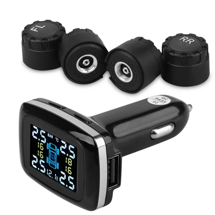 Умная Автомобильная TPMS система контроля давления в шинах прикуриватель USB
