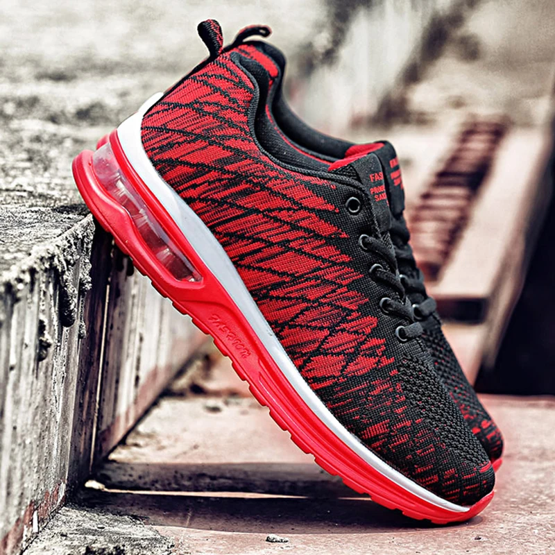2019 Men Sneakers Running Shoes for Summer Mesh Breathable Sports Fashion Trainers Men's Plus Size |