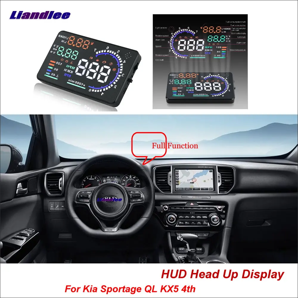 

Дисплей на лобовое стекло Liandlee для Kia Sportage QL KX5 4th 2015-2018