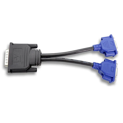 DMS-59 Pin to 2 Dual VGA 15 Female Ports Splitter Adapter Cable Connectors | PC Hardware Cables &amp Adapters