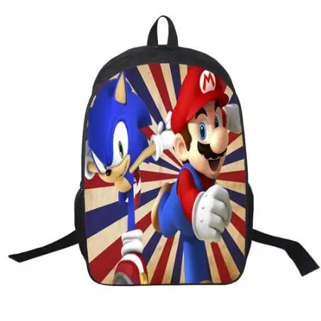 Новый рюкзак с принтом игры Супер Марио школьная сумка для девочек и мальчиков