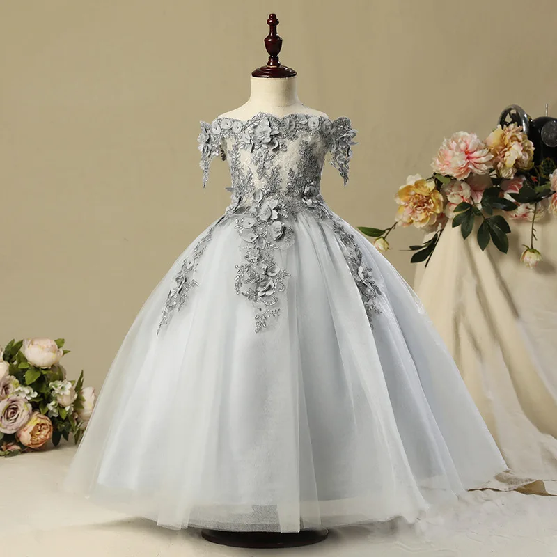 Платья для первого причастия без Плеч девочек Vestido Daminha Casamento роскошное бальное