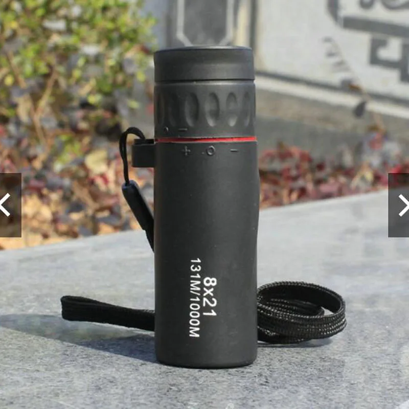 

8X21 Mini Compact Green Film 131m/1000m Monocular Pocket Telescope Adjustable Focus Outdoor Hunting