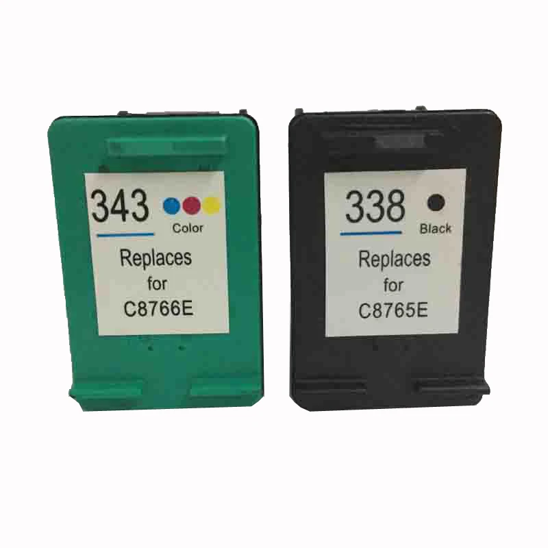 

Vilaxh For HP338 343 Compatible Ink Cartridge Replacement for HP 338 343 for Deskjet 6540 5740 5745 6520 6540 460c 6620 printer