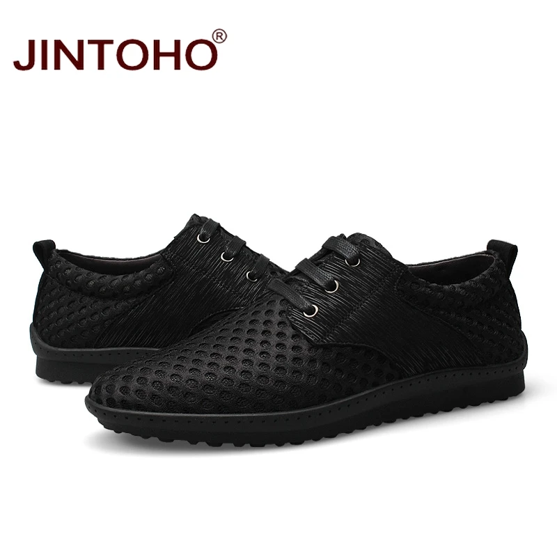 JINTOHO Summer Breathable Brand Men Shoes Casual Mesh High Quality Big Size Flats Fashion Male | Обувь