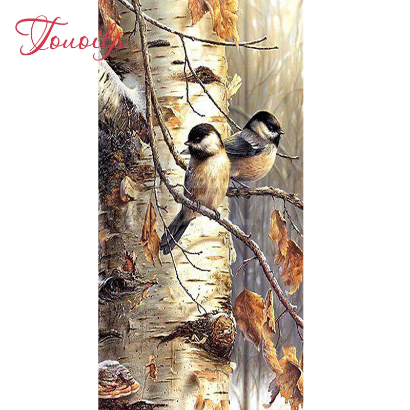 

TOUOILP Full Square/Round Drill 5D DIY Diamond Painting "birds on the tree" 3D Embroidery Cross Stitch Mosaic Decor Gift