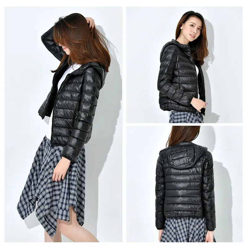 90% Пато Абахо chaquetas con capucha de manga калиенте abrigo Invierno mujeres ультра ligero femenino парка YRF001|Женские пуховики| |