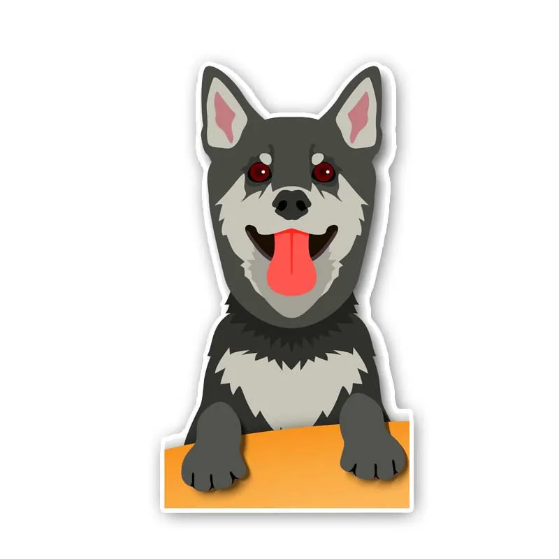 

YJZT 7.7CM*13.5CM A Lovely Puppy Interesting Car Sticker PVC Decal 12-300306