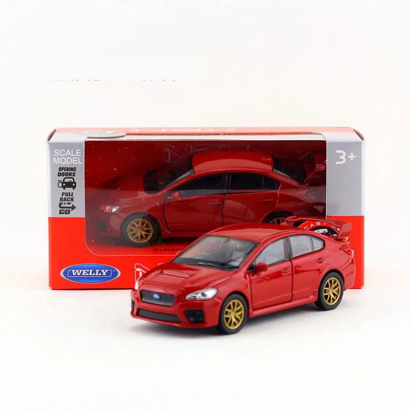 

Welly DieCast Metal Model/1:36 Scale/Subaru Impreza WRX STI Toy Car/Pull Back Educational Collection/For Children's Gift