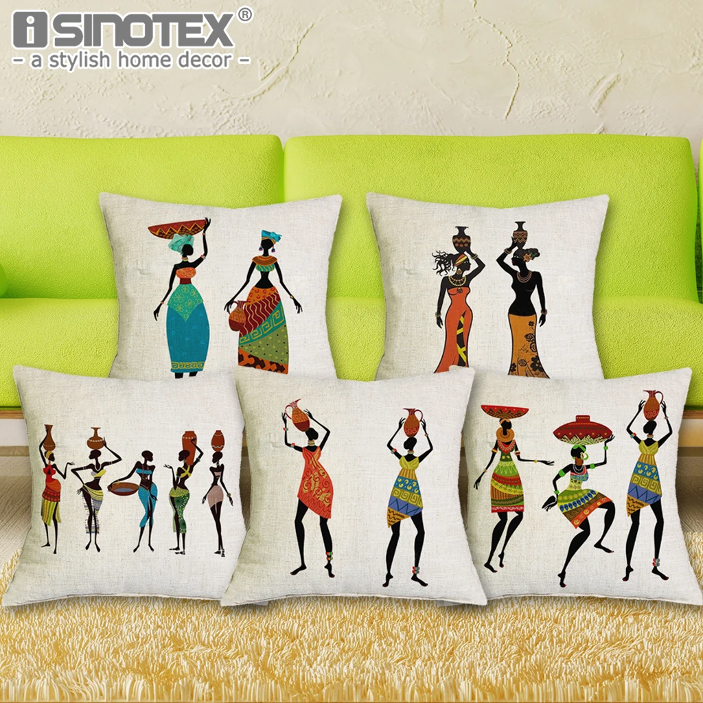 Isinotex хлопок белье Подушки Детские крышка Африки оригинальные люди жизни