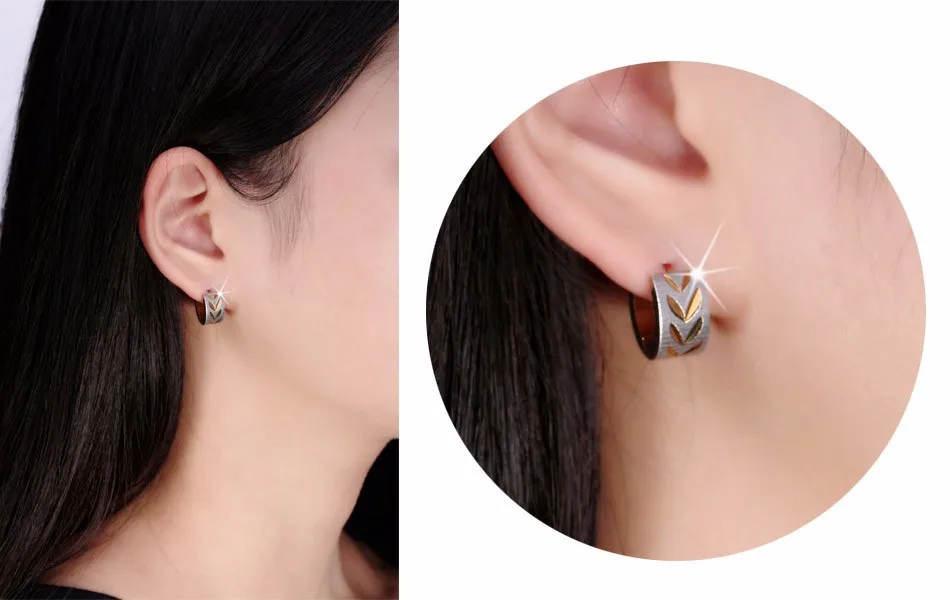 ORSA JEWELS золотые серьги левого дизайна маленькие обручи романтические серьги из нержавеющей стали ювелирные изделия для лучших друзей GTE13