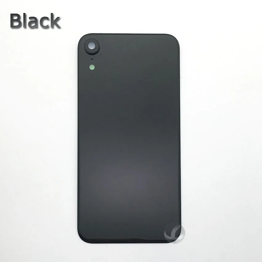 Задняя крышка корпуса с рамкой камеры для Apple iPhone XR, европейская версия, Задняя стеклянная крышка, крышка батарейного отсека, замена крышки