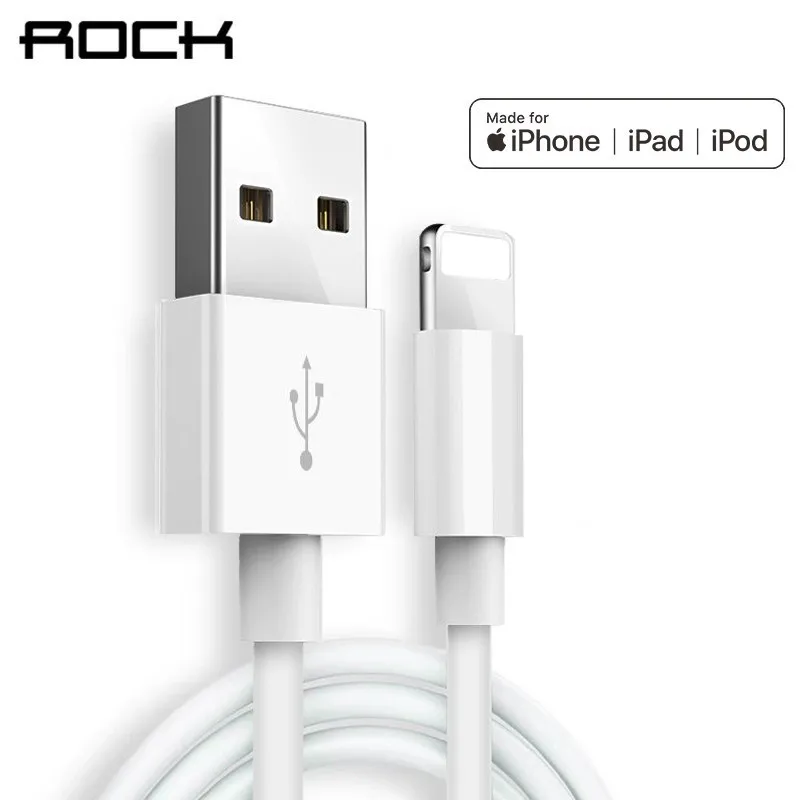Usb кабель для зарядки iPhone 6s 6 7 8 X 5S 5 быстрой и передачи данных Apple Lightning 1 м 2 м|Кабели