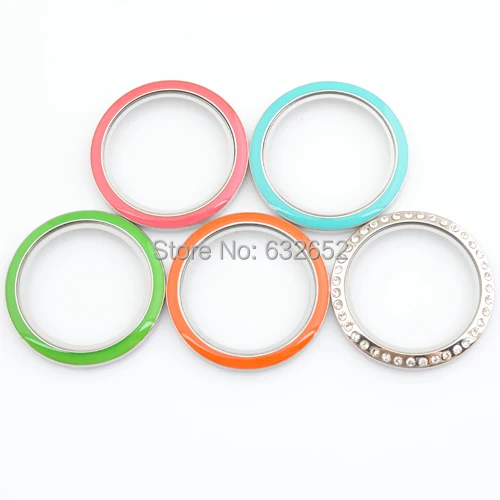 Разноцветные плавающие шармы из нержавеющей стали 30 мм 5 шт./лот сменные