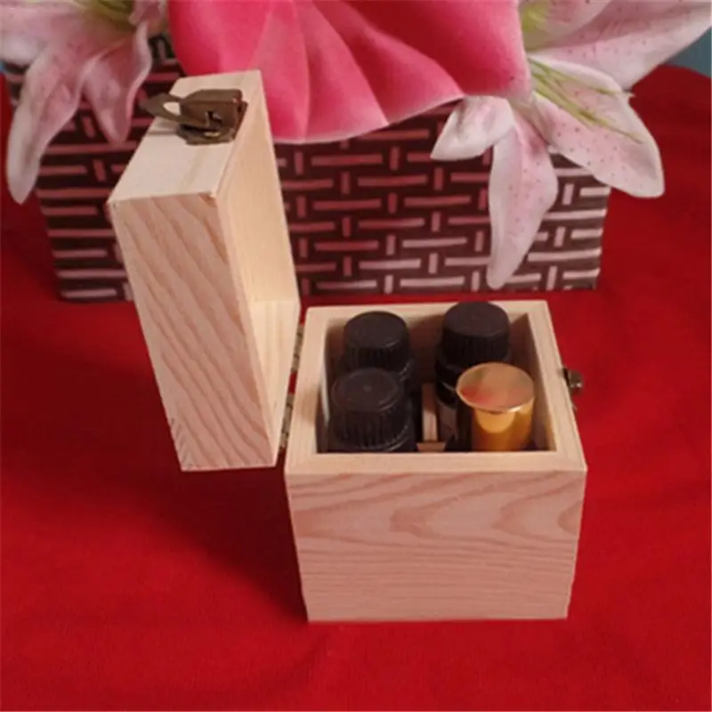 4 слота экологически чистый контейнер для хранения эфирных масел из цельного