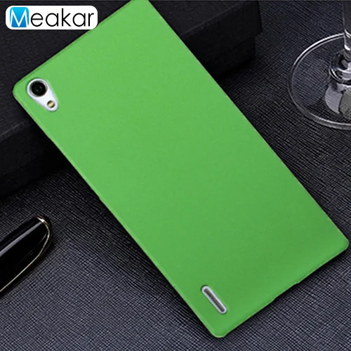 Матовая Пластик Coque 5.0For huawei P7 чехол для huawei Ascend P7 двойной P7-L10 P7-L00 P7-L05 телефона чехол-лента на заднюю панель - Цвет: green