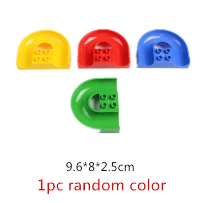 U curve Crazy Fun Rolling Ball строительные блоки мрамор бег кирпичи части аксессуары совместимы с Duploeed DIY игрушки - Цвет: U curve