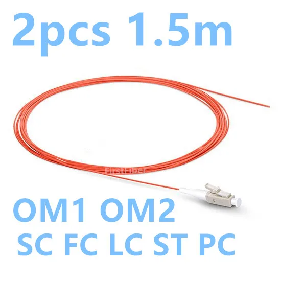 2 шт. 1 5 м Pigtail LC/SC/FC/ST PC UPC OM1/OM2 многомодовый волоконно оптический 0 9 ММ Simplex 3 10 15 20 30