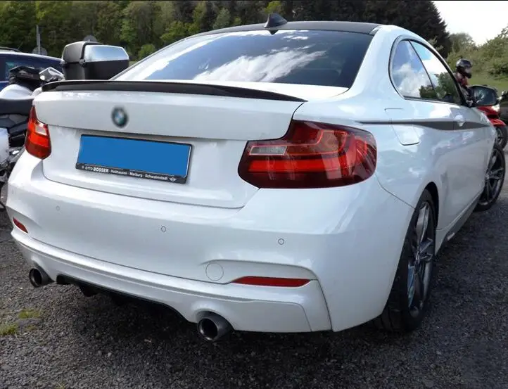 Карбоновое волокно заднего крыла багажника спойлер для BMW 2 серии двери купе M235i