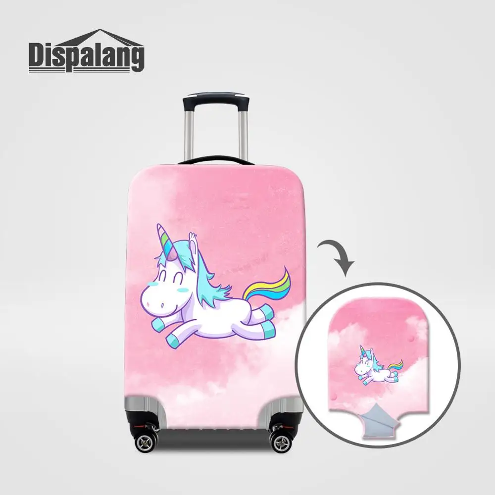 Luggage Cover04 Dispalang милый Единорог эластичный багажный Защитный чехол Детские Мультяшные пылезащитные Чехлы для чемоданов для 18-32 дюймов аксессуары для путешествий - Цвет: Luggage Cover04