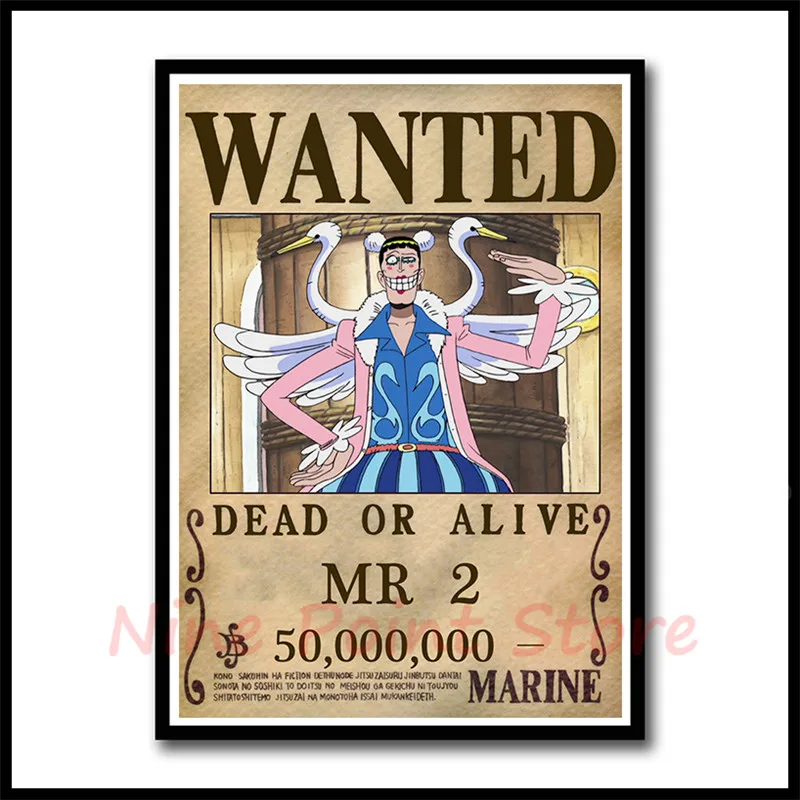 ONE PIECE WANTED плакаты Луффи Зоро Санджи нами мелованная бумага постеры для украшения дома Бумага для рисования украшения спальни бескаркасные