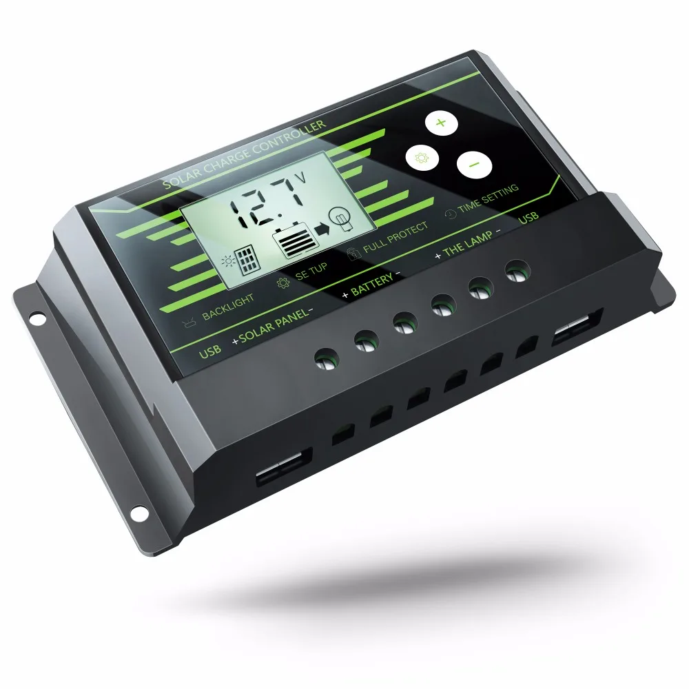 PWM 10A 20A 30A Солнечный контроллер 12 В 24 в автоматическая подсветка lcd Солнечная Панель зарядное устройство с двойным USB 5 в Z серия солнечный регулятор новейший