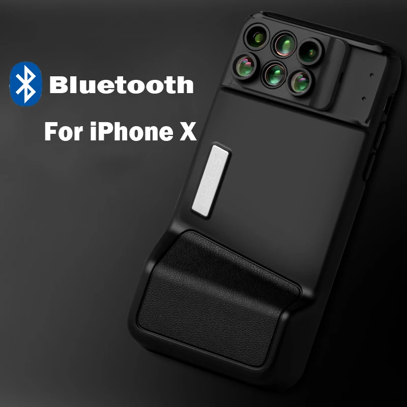 2018 Новинка для iPhone X линза двойной камеры с Bluetooth + рыбий глаз Широкоугольный макро