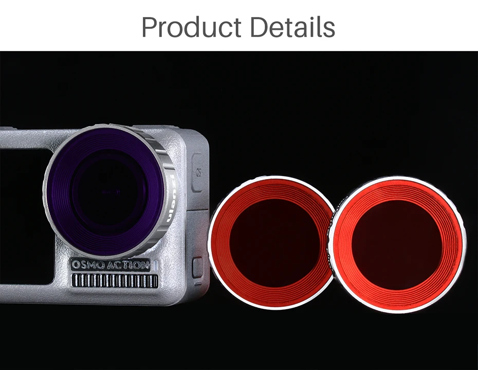 Ulanzi набор фильтров для дайвинга для Dji Osmo экшн Оптическое стекло красный фиолетовый Dive swim Osmo экшн-камера фильтр для объектива аксессуары