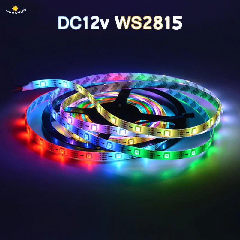 WS2815 12v светодиодные ленты RGB Светодиодные полосы индивидуально адресуемых Dual-сигнал ЖК-экрана Рубан ленты подсветка 30/60 светодиодов/m Водонепроницаемый