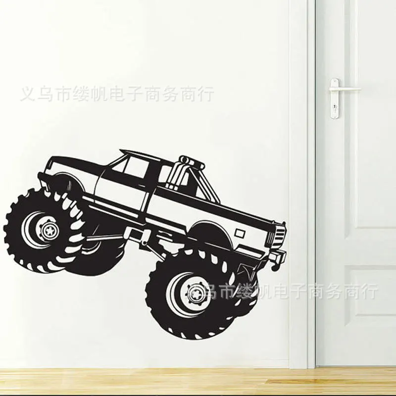 Стикер на стену для детской комнаты грузовика монстра внедорожника спальни