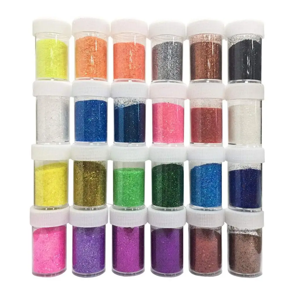 24pcs Biutee 20 цветов красящие пигменты слюда жемчужный порошок для DIY слизи Слюда Порошок сделай сам для мыла краситель для мыла макияж тени для век - Цвет: 24pcs