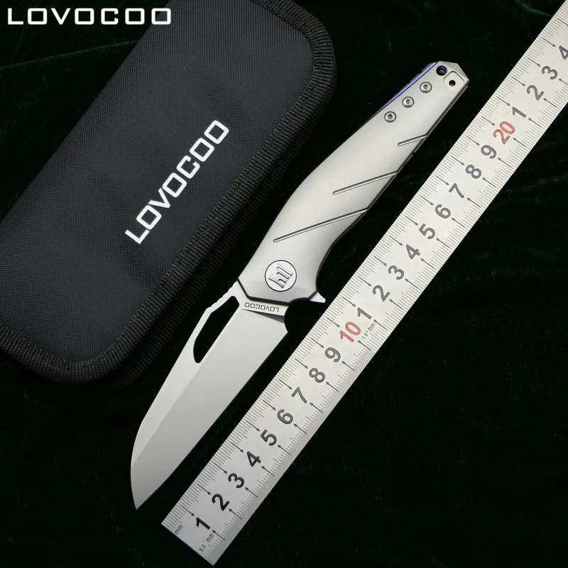 Складной нож LOVOCOO apology MRBS S35VN с титановой ручкой для охоты кемпинга выживания