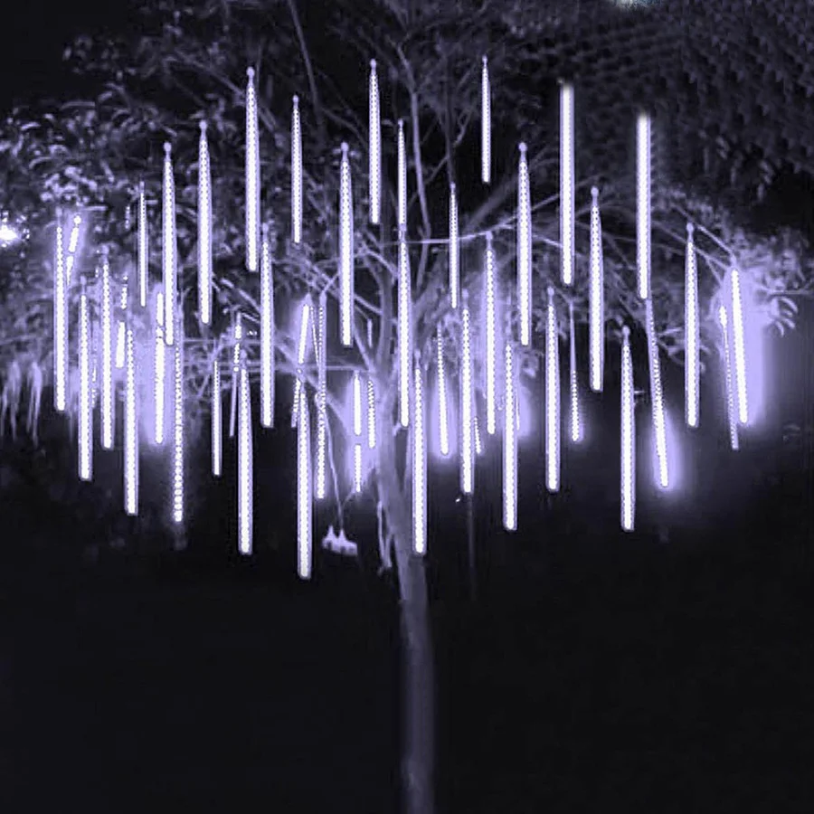 50CM 384 LED Meteor Shower Rain Light Falling Drop Icicle String for Christmas Tree Holiday Wedding Decor | Лампы и освещение