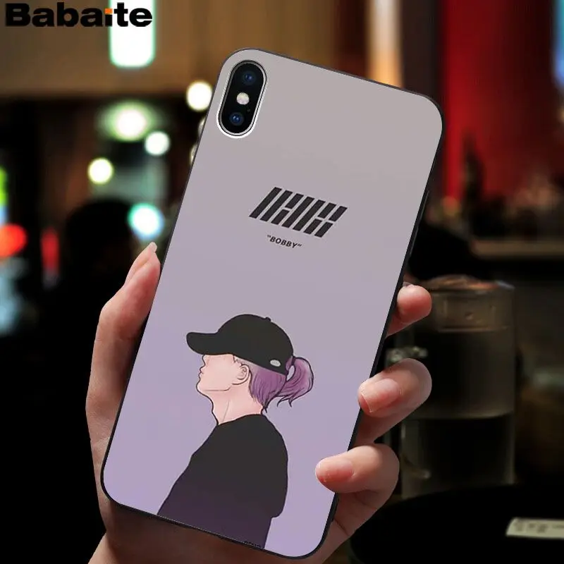 Babaite Ikon KPOP Бобби Б. Мягкий силиконовый чехол из ТПУ для телефона чехол для iPhone 8 7 6 6S Plus 5 5S SE XR X XS MAX Coque Shell