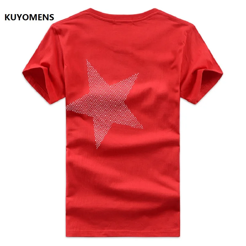 Мужская футболка KUYOMENS летняя большого размера с коротким рукавом|tee shirt homme|t hommemen