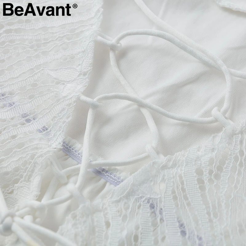 BeAvant сексуальное летнее кружевное платье с v образным вырезом женское вышитый