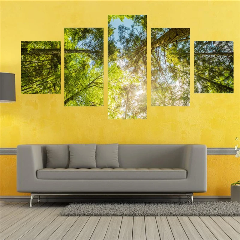 Картина маслом Куадрос 5 шт./компл. настенные картины с изображением лесного