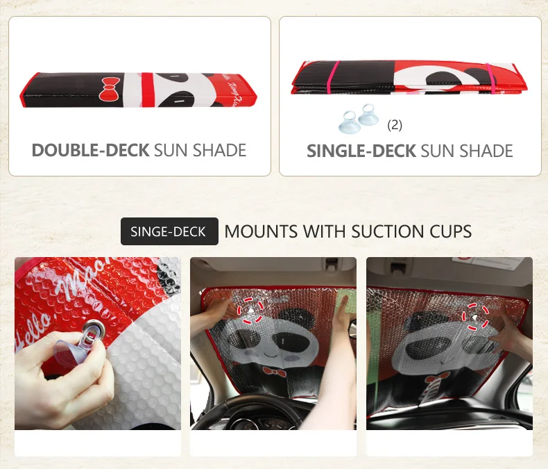 Универсальный солнцезащитный козырек Karcle двухслойная утолщенная Крышка для