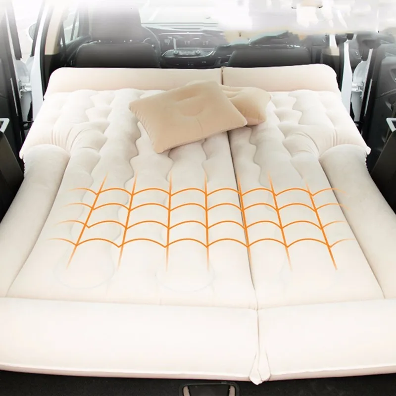 

Vehicle Inflation Bed Outdoors Camping Life-saving Automobile Back Row Use Suv Travel Portable Air Cushion Flocking Mattress