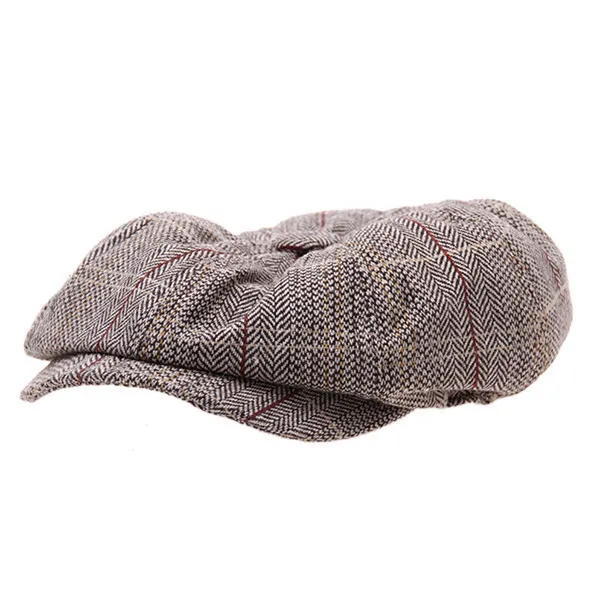 1 шт. модный Мужской Хлопок Смесь Полосатый водитель разносчик газет Кепка