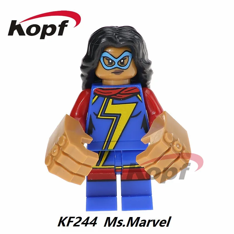 KF631 Одиночная распродажа, Супер герои, экшен, серия X-Man, кирпичи, джинсовые серые фигурки, здание, блокирует обучение, игрушки для детей, лучший подарок - Цвет: KF244 Without Box