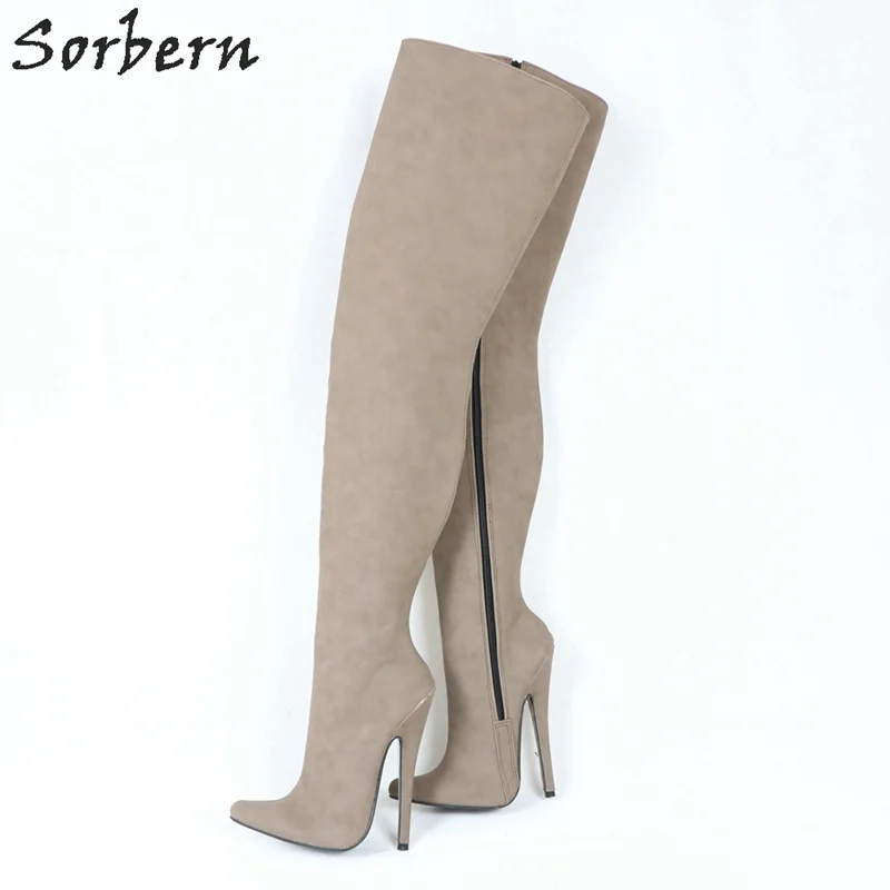 Сапоги на шпильках до середины голени сорберн 60 см контурные заказ с широким